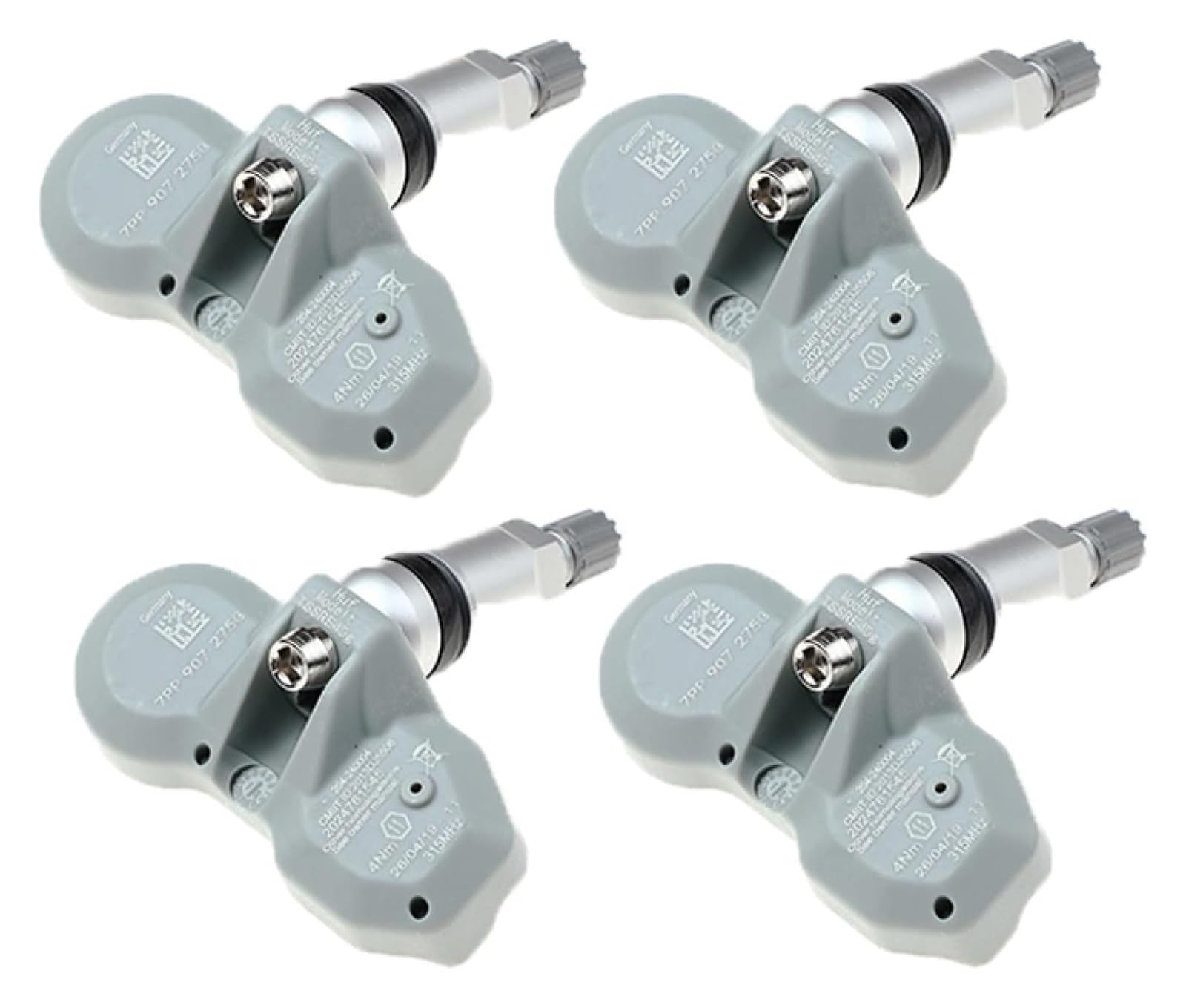 Reifendrucküberwachungssenso Für A&UDI A6L Für A8 Für Q7 Für R8 Für RS7 7PP907275G Reifendrucküberwachungssystem TPMS Sensor((4PCS)) von TRASH BIN