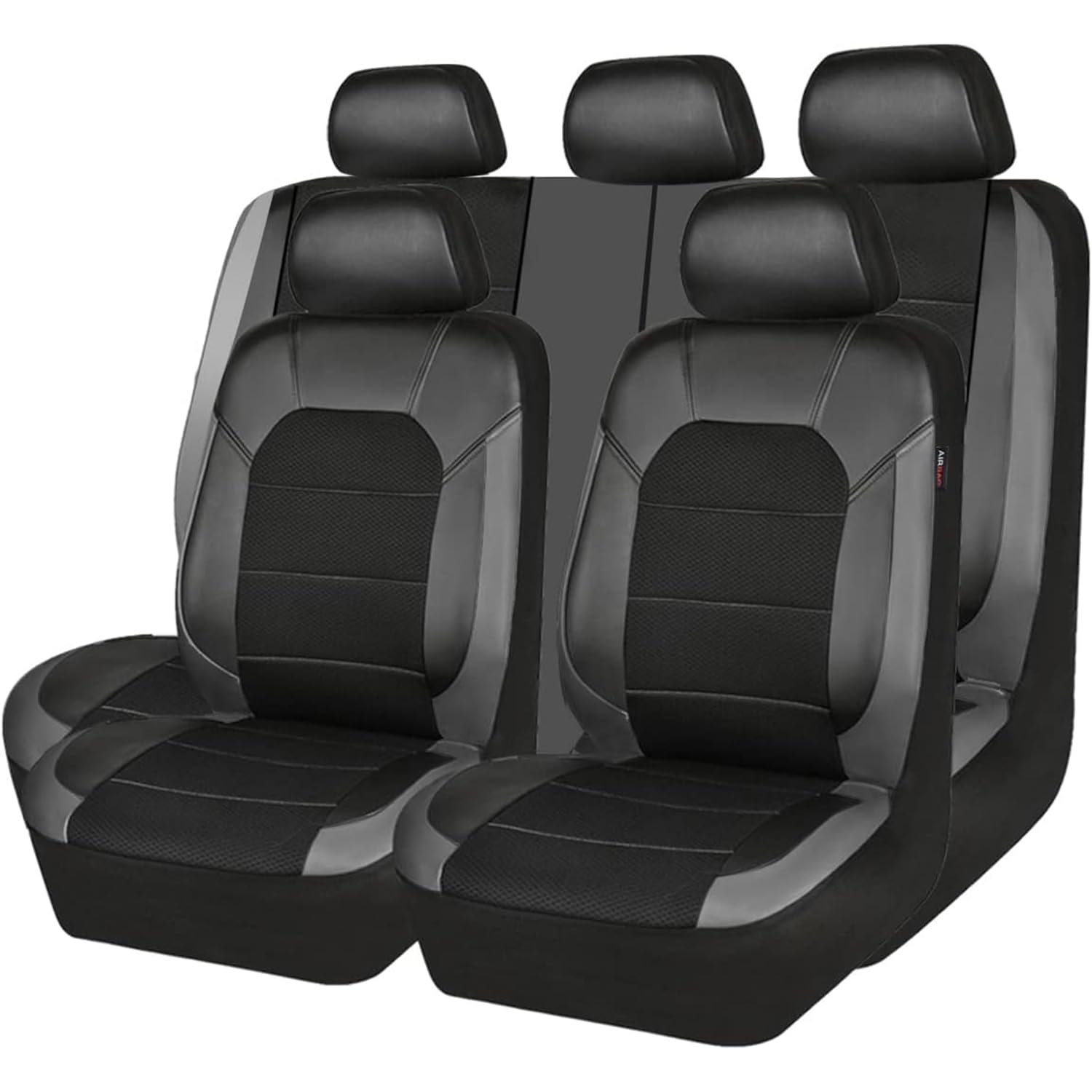 TRASKA Auto-Sitzbezug für Mercedes Benz C Class Klasse Classe C T-Modell/All-Terrain S206 S205 S204 S203 S202, 9-teiliges Set Sitzbezug, wasserdichte Autositzschoner Leder, 5 Sitzplätze,B von TRASKA