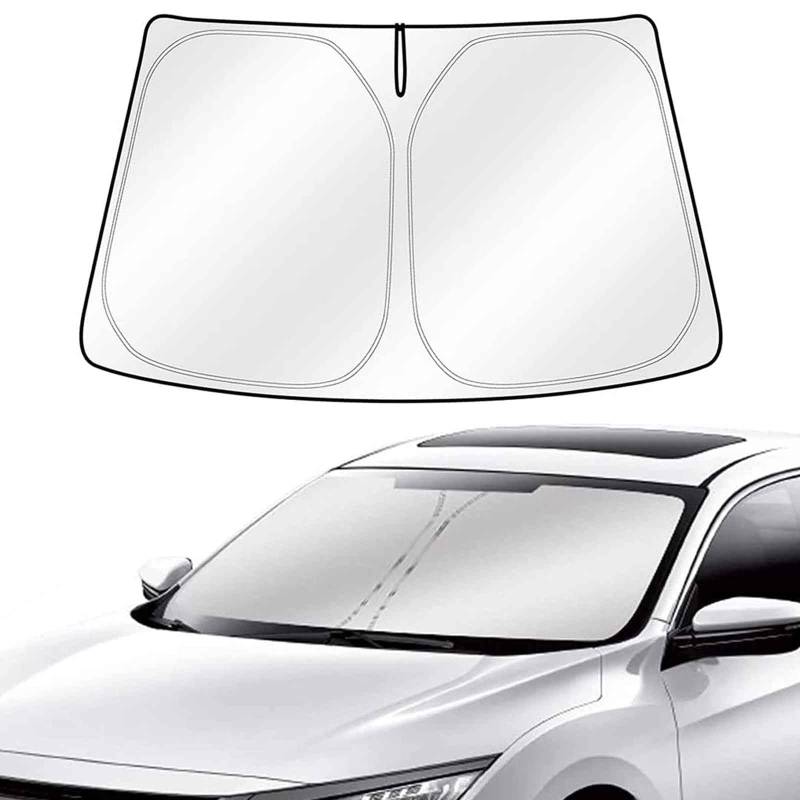 Sonnenschutz Auto Frontscheibe für Citroen DS4 2010-2014 2015 2016, Faltbar Sonnenschirm Auto Frontscheibe Innen, UV-Schutz Auto Sonnenblende für Windschutzscheibe(Silver) von TRAcye