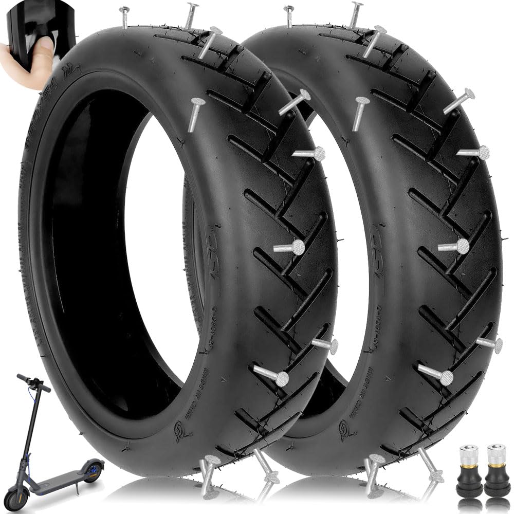 TREFAN 10 Zoll Tubeless Reifen für Xiaomi 4Pro/4Lite, 250*54 Selbstreparierende Offroad-Reifen für Xiaomi 4 Pro/4 Lite Elektroroller, 60/70-7,0 schlauchloser Reifen Pannensichere Ersatzräder (2 Stück) von TREFAN