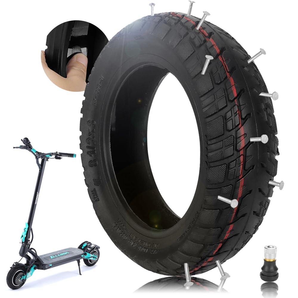 TREFAN 8,5 Zoll Offroad-Reifen selbstheilend 8,5 * 3 Tubeless Reifen für Zero 8/9/VSETT 8/9/9+/Inokim Light 2 Elektro-Scooter 8 1/2x3 pannensichere Ersatzräder (1 Stk.) von TREFAN