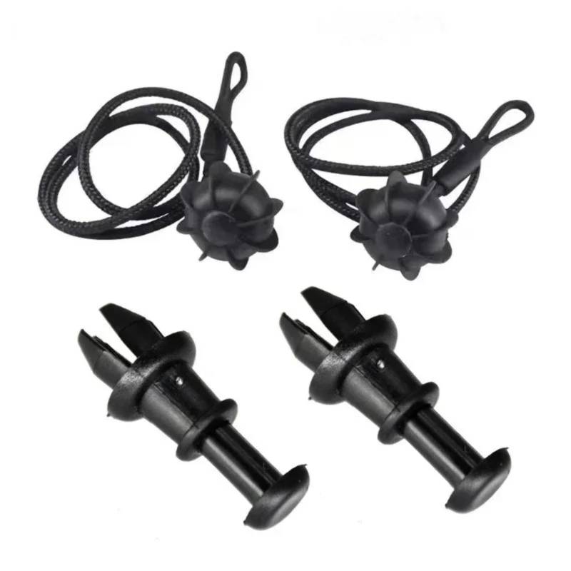 Auto Hutablagen Schnur Kompatibel Mit VW Für Golf 5 Mk6 Für Tiguan Für T-CROS Kofferraum Kofferraum Hutablage Gurt String Clips Tablett String Aufhänger Drehhaken 1K6863447A(2pcs) von TREGOO