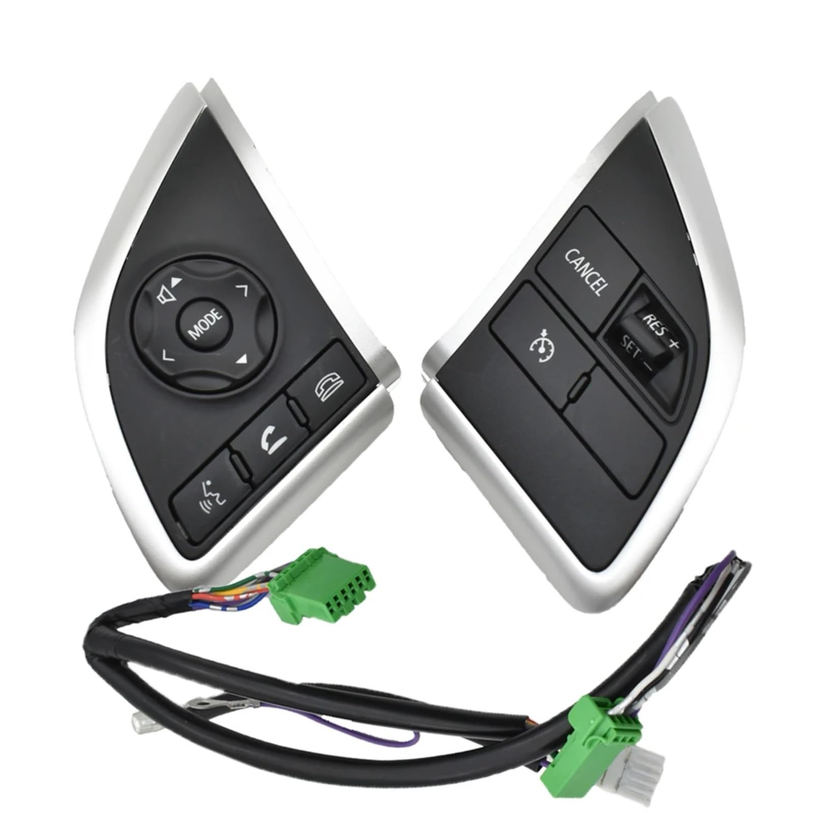 TREGOO Kompatibel Mit Mitsubishi Für Outlander 3 2013 2014 2015 2016 2017 2018 2019 Auto-Lenkrad-Audio-Player-Tempomat-Schaltertaste Schalter Lenkradsteuerung von TREGOO