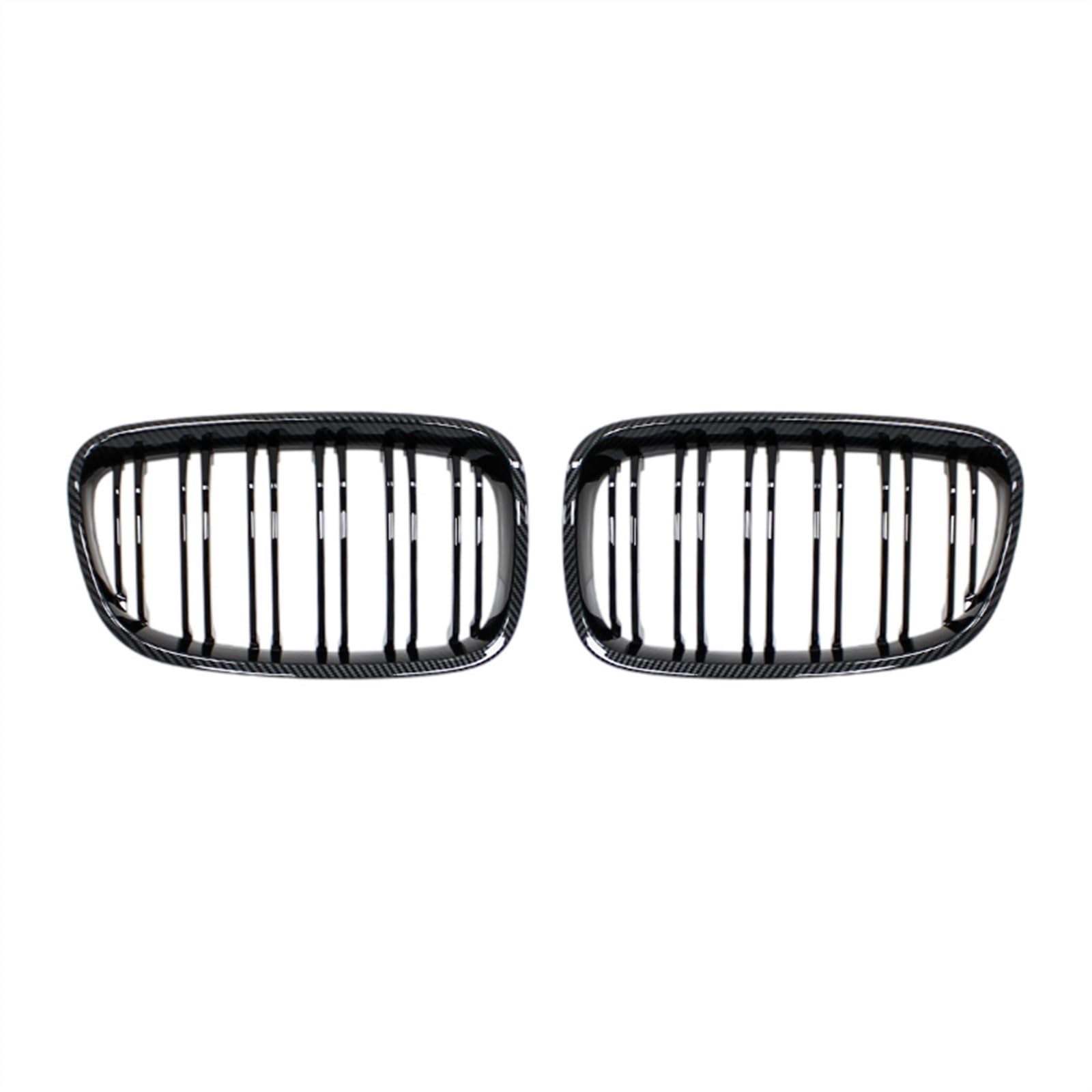 TREGOO Kühlergrill für Autos Kompatibel Mit 1er F20 F21 2011 2012 2013 2014 Frontstoßstange Nierengrill Kühlerschutzgitter Autozubehör Ersatz(Carbon Look) von TREGOO