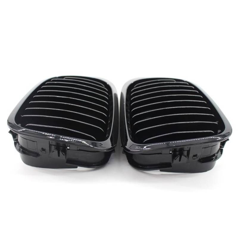 TREGOO Kühlergrill für Autos Kompatibel Mit 3er E46 1999 2000 2001 2002 Auto Front Nierenhaube Kühlergrill OEM: 51138208683 51138208684 51138208685 51138208686(Bright Black) von TREGOO