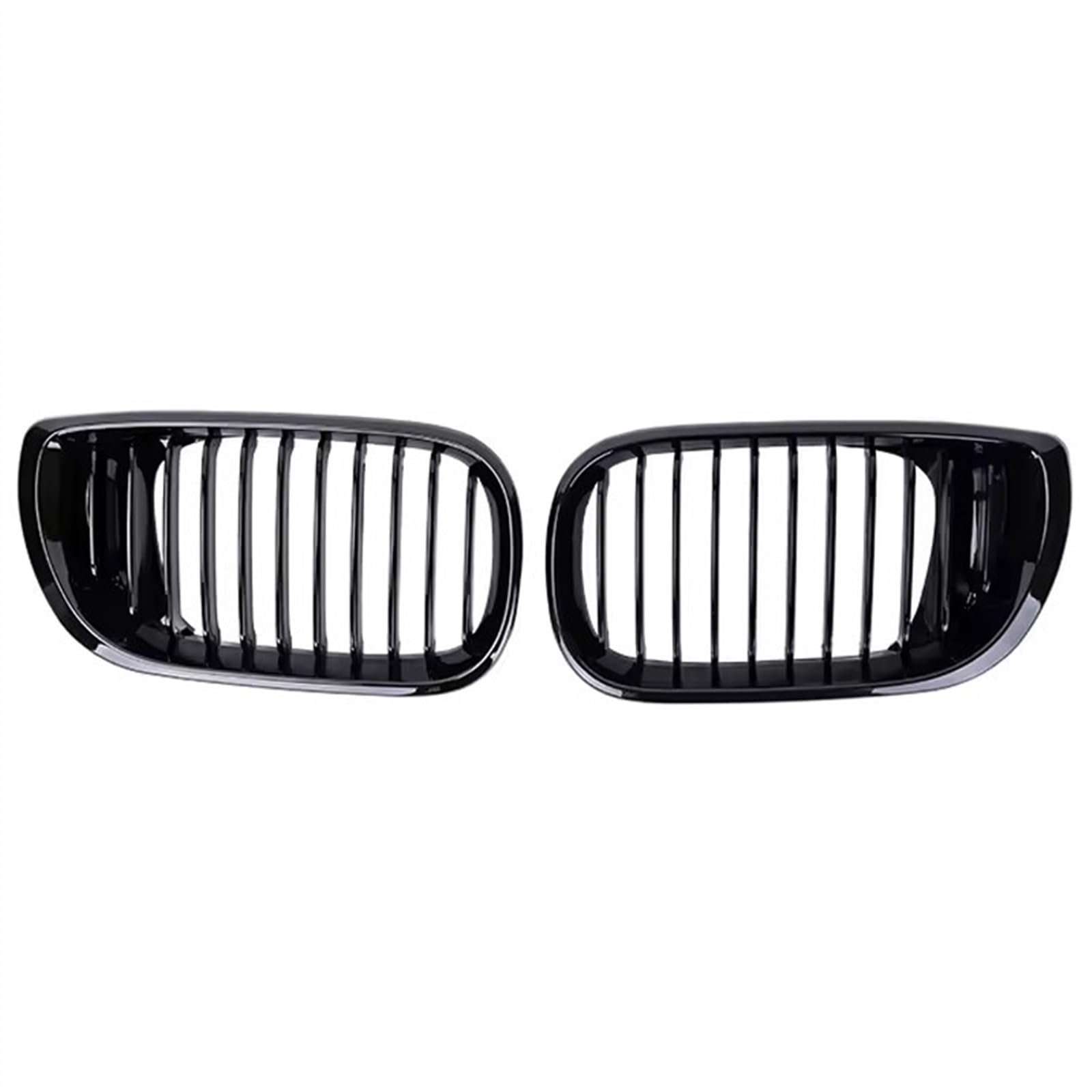 TREGOO Kühlergrill für Autos Kompatibel Mit 3er E46 2002 2003 2004 2005 Auto-Frontnierengrill, Glänzend Schwarz, Einzellamellen-Haubengrill, Racing-Grills, Ersatz von TREGOO