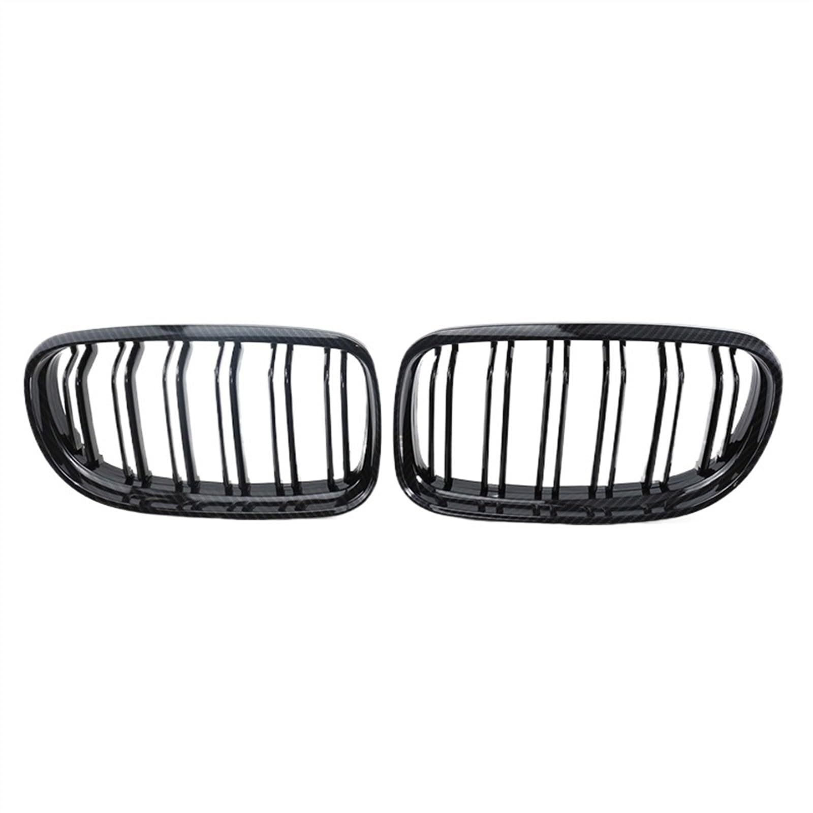 TREGOO Kühlergrill für Autos Kompatibel Mit 3er E90 E91 2009 2010 2011 2012 Autogrill Frontniere Glänzend Doppellamellen Stoßfängergitter Fronteinlassgitter(Carbon Fiber) von TREGOO