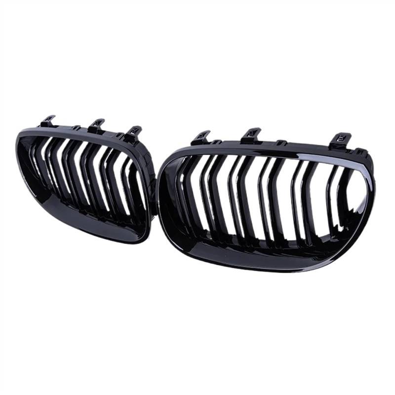 TREGOO Kühlergrill für Autos Kompatibel Mit 5er E60 E61 2003 2004 2005 2006 2007 2008 2009 Auto Frontstoßstangengrill Nieren-Doppellamellen-Auto-Frontgrill von TREGOO