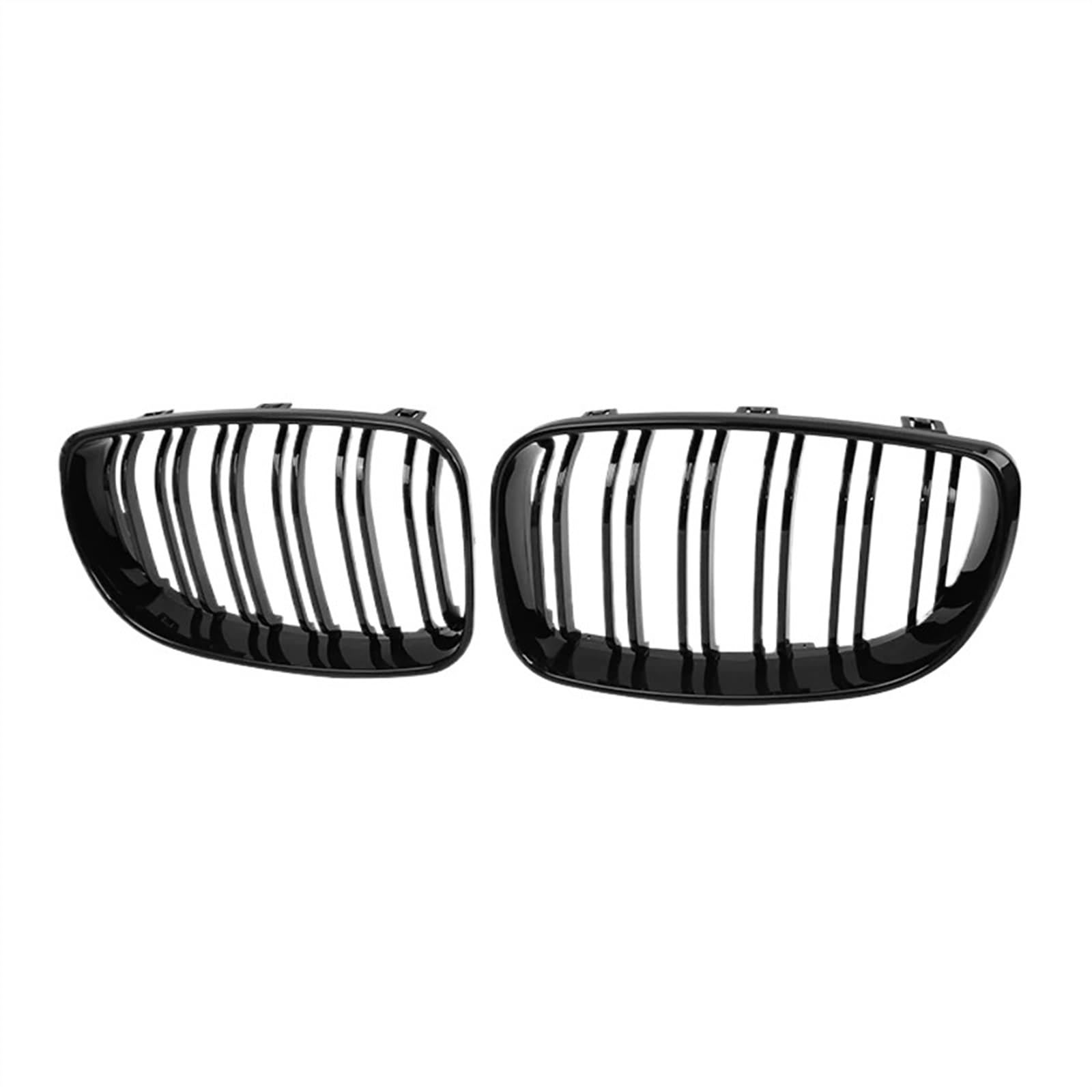 TREGOO Kühlergrill für Autos Kompatibel Mit E81 E87 E82 E88 128I 130I 135I 2007 2008 2009 2010 2011 Auto Frontstoßstange Nierengitter Hochglanzschwarz Doppellamellengrill von TREGOO