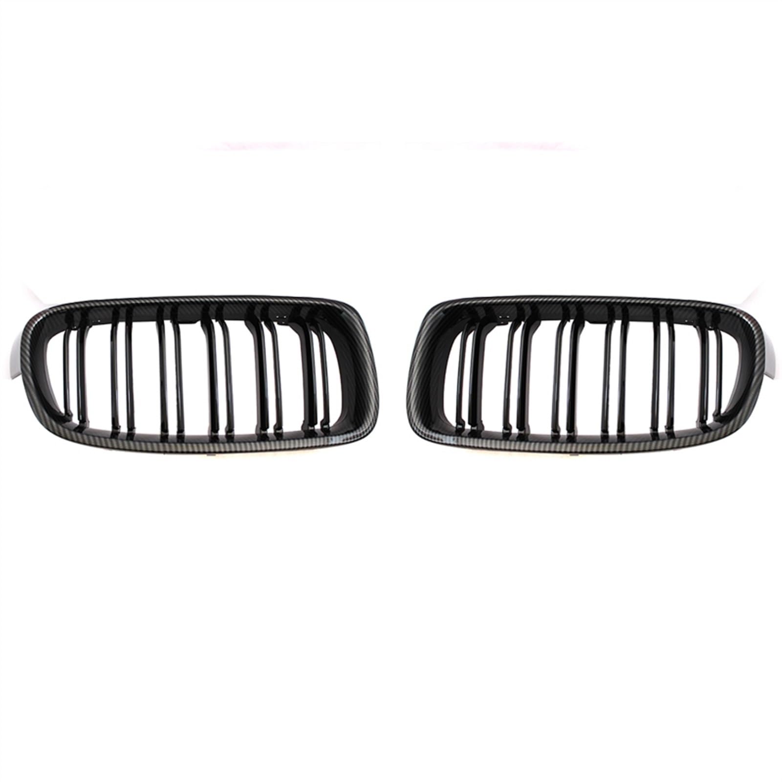 TREGOO Kühlergrill für Autos Kompatibel Mit F30 F31 F35 2012 2013 2014 2015 2016 2017 2018 320i 325i 328i Auto-Styling Frontnierengrill Doppellamellengrill(Double Line Carbon) von TREGOO