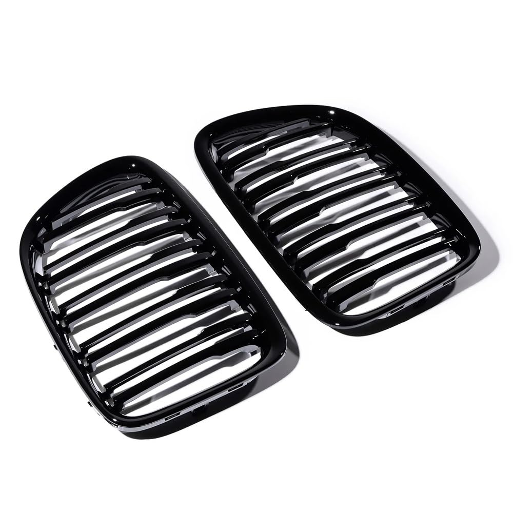 TREGOO Kühlergrill für Autos Kompatibel Mit X1 E84 18i 20i 25i 28i 2009 2010 2011 2012 2013 2014 2015 Doppellamellen Auto Frontstoßstange Nierengrill Racing Grills von TREGOO