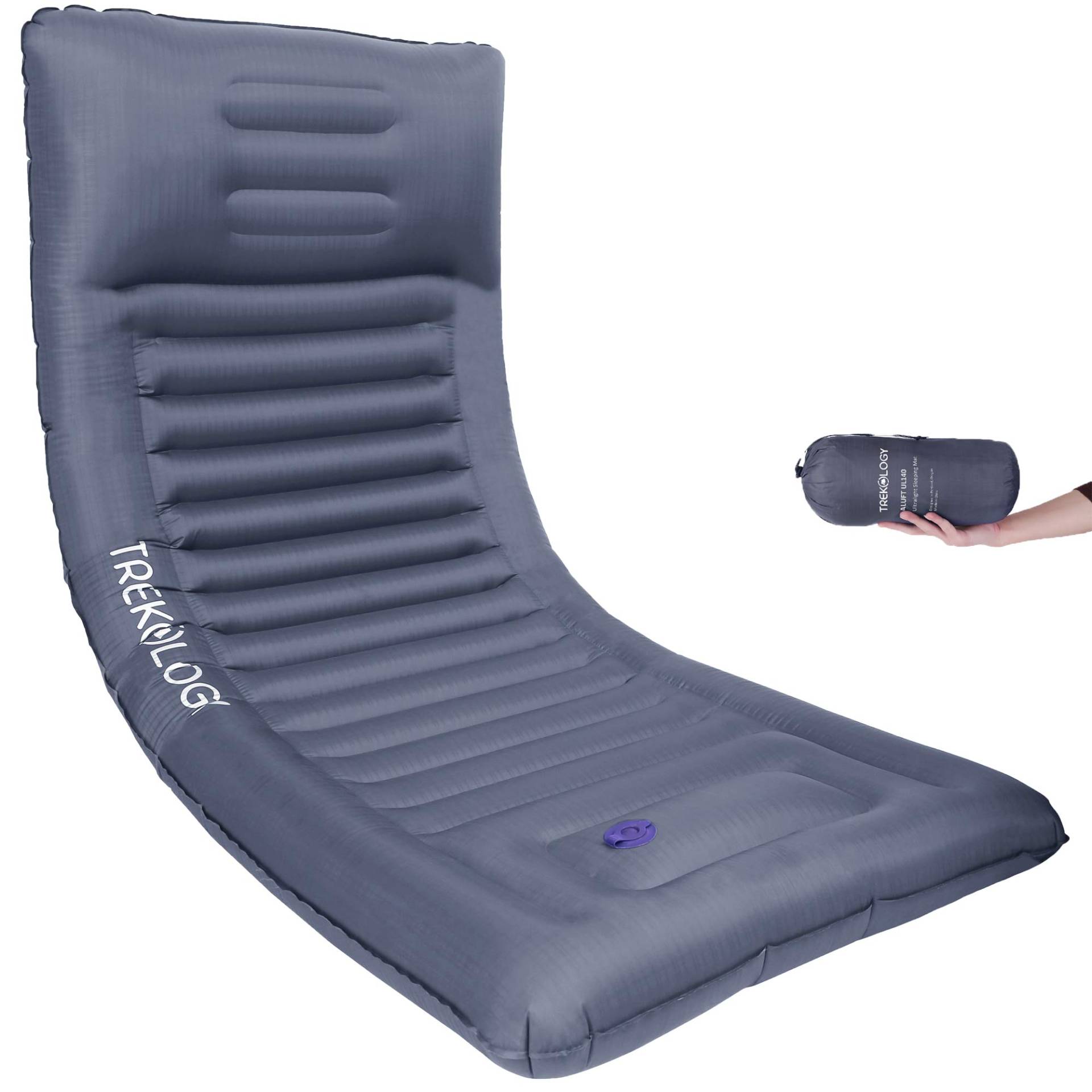 TREKOLOGY Isomatte aufblasbar, Sleeping Pad, Camping Luftmatratze - UL140 aufblasbare Isomatte Camping Isomatte Isomatte Ultraleicht, Isomatte leicht kleines Packmaß für einen erholsamen Schlaf von TREKOLOGY