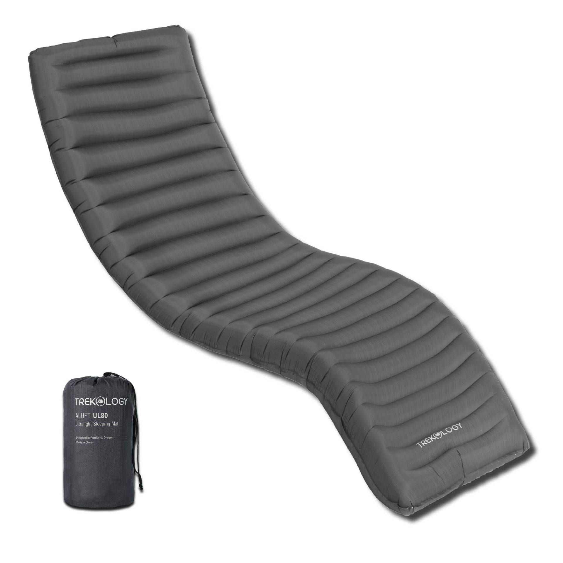 TREKOLOGY Isomatte aufblasbar, Sleeping Pad, Camping Luftmatratze - UL80 aufblasbare Isomatte Camping Isomatte Isomatte Ultraleicht, Isomatte leicht kleines Packmaß für einen erholsamen Schlaf von TREKOLOGY