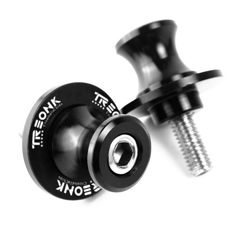 M6 Ständeraufnahme - Montageständer Adapter CNC Aluminium Schwingenadapter Motorrad Prismabuchsen Bobbins für MT09 2013-2019 MT-10 2016-2019 MT125 2015-2017 YZF R3 2015-2019 YZF R25 2014-2019 von TREONK