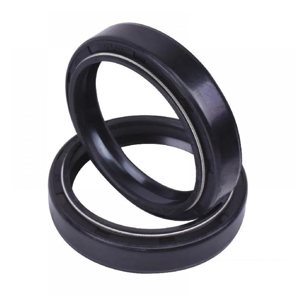 Gabelöldichtung und Staubschutzlippe, kompatibel mit 85 105 250 300 350 400 125 200 390 640, Abmessungen 43 x 53 x 9,5(2PCS Oil Seal) von TREUQM