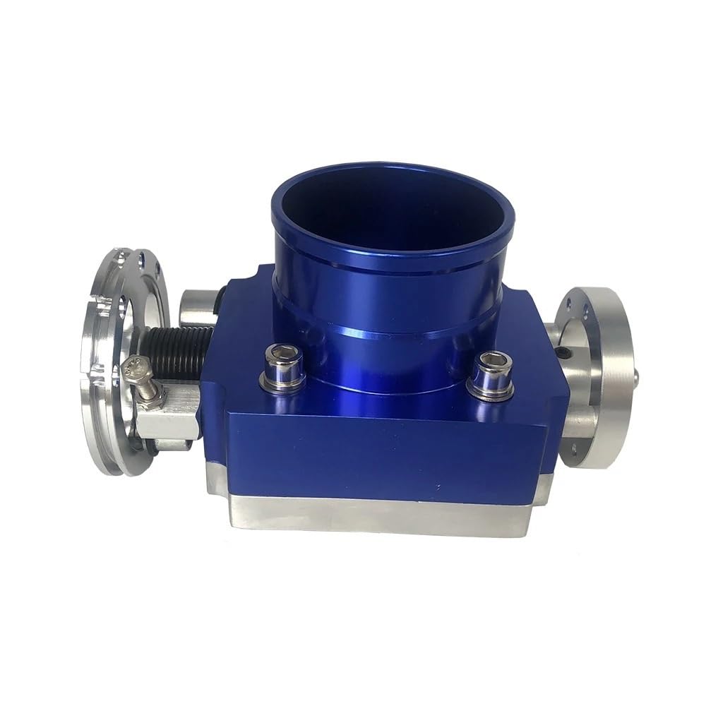 OYOTE 65 mm Billet-Aluminium-Flow-Performance-Ansaugkrümmer-Drosselklappengehäuse, kompatibel mit ähnlichen Modellen(Blue) von TREUQM