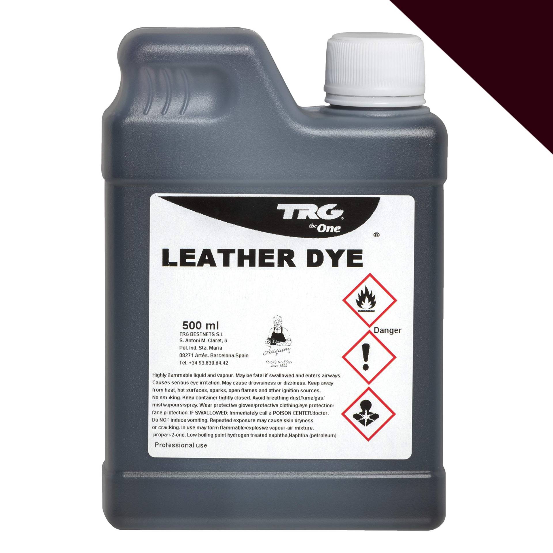 TRG The One Leather Dye, Farbstoff für Glattleder und Kunstleder, Braun (106 Dark Brown), 500 ml von TRG the One