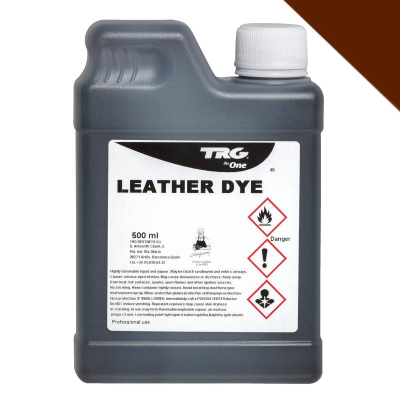 TRG The One Leather Dye, Farbstoff für Glattleder und Kunstleder, Braun (139 Medium Brown), 500 ml von TRG the One