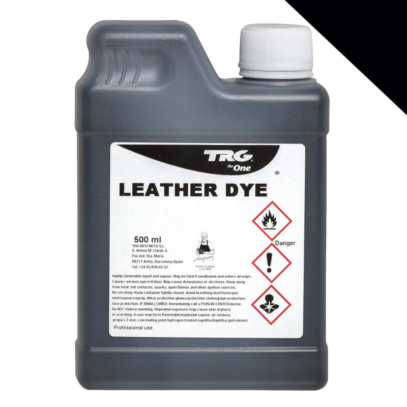 TRG The One Leather Dye, Farbstoff für Glattleder und Kunstleder, Schwarz (118 Black), 500 ml von TRG