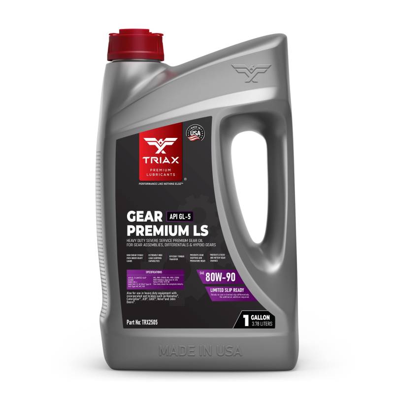 TRIAX HD Gear Premium LS 80W-90 GL-5 Limited Slip Bereitschaft, Schaltgetriebe, Hypoidgetriebe, Differentiale, NATO Militärisch geprüft, breite OEM-Spezifikation (1 Gallon) von TRIAX