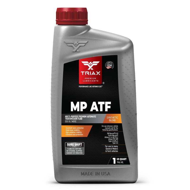 TRIAX Multi-Purpose ATF DEX III/MERC, Synthetische Mischung, reibungsoptimiert, rutschfrei, fehlerfreies Schalten, -45˚C Kalt fließend (1 Quart) von TRIAX