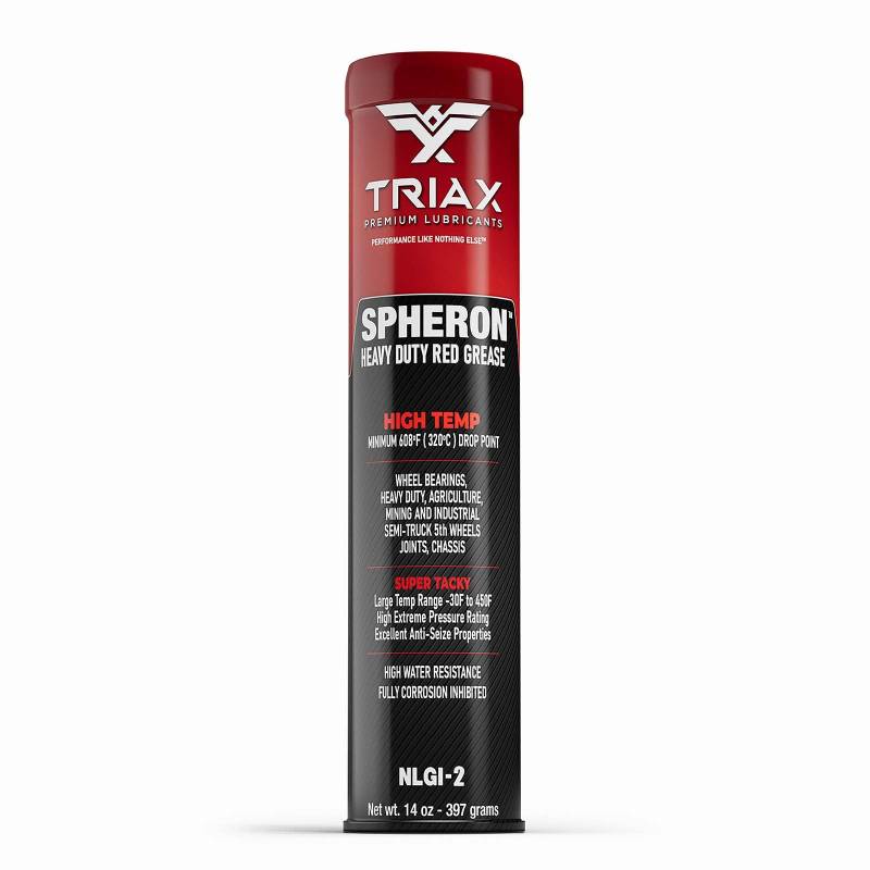 TRIAX Spheron HT-2 Rotes Fett, Radlager, Lithium-Komplex, Hochtemp 287 °C, Ultra Klebrig, Extremdruck, praktisch wasserdicht (1 tube) von TRIAX