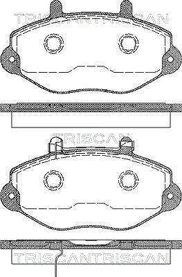 Triscan Bremsbeläge Vorderachse (Satz) [Hersteller-Nr. 811016010] für Ford von TRISCAN