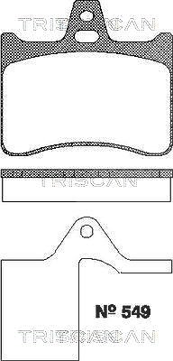 Triscan Bremsbeläge hinten (Satz) [Hersteller-Nr. 811038004] für Citroën von TRISCAN