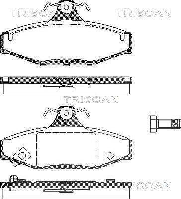 Triscan Bremsbeläge hinten (Satz) [Hersteller-Nr. 811010539] für Ssangyong, Gm Korea von TRISCAN