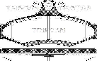 Triscan Bremsbeläge hinten (Satz) [Hersteller-Nr. 811021004] für Daewoo von TRISCAN