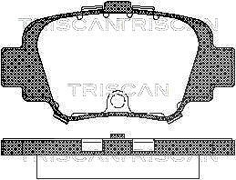 Triscan Bremsbeläge hinten (Satz) [Hersteller-Nr. 811014002] für Nissan von TRISCAN