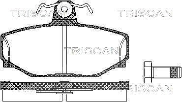 Triscan Bremsbeläge hinten (Satz) [Hersteller-Nr. 811027919] für Volvo von TRISCAN