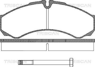 Triscan Bremsbeläge hnten (Satz) [Hersteller-Nr. 811015013] für Iveco von TRISCAN