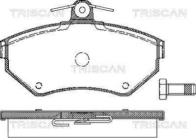 Triscan Bremsbeläge vorn (Satz) [Hersteller-Nr. 811029010] für Audi, VW von TRISCAN