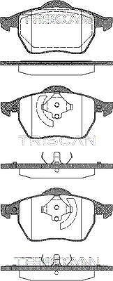 Triscan Bremsbeläge vorn (Satz) [Hersteller-Nr. 811029005] für Audi, Seat, Skoda, VW von TRISCAN