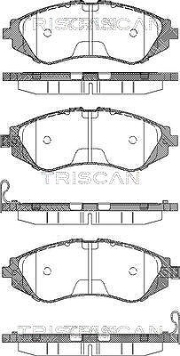 Triscan Bremsbeläge vorne (Satz) [Hersteller-Nr. 811021001] für Chevrolet, Gm Korea von TRISCAN