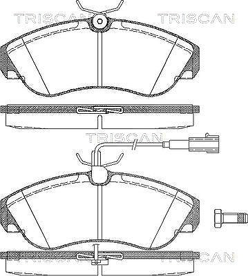 Triscan Bremsbeläge vorne (Satz) [Hersteller-Nr. 811015017] für Citroën, Fiat, Peugeot von TRISCAN