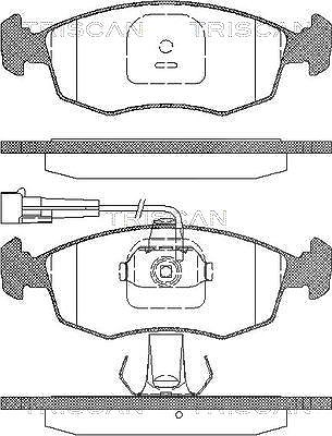 Triscan Bremsbeläge vorne (Satz) [Hersteller-Nr. 811015015] für Fiat von TRISCAN