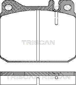 Triscan Bremsbeläge vorne (Satz) [Hersteller-Nr. 811023222] für Mercedes-Benz, VW von TRISCAN