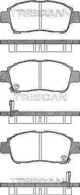 Triscan Bremsbeläge vorne (Satz) [Hersteller-Nr. 811013019] für Toyota von TRISCAN