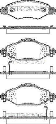 Triscan Bremsbeläge vorne (Satz) [Hersteller-Nr. 811013059] für Toyota von TRISCAN