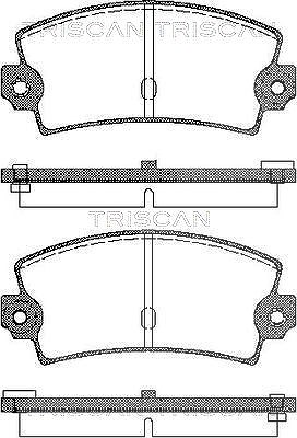 Triscan Bremsbelagsatz, Scheibenbremse [Hersteller-Nr. 811025016] für Alpine, Lotus, Renault von TRISCAN