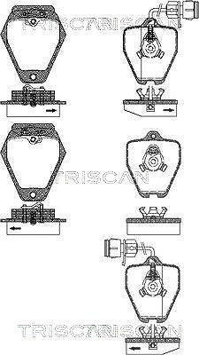 Triscan Bremsbelagsatz, Scheibenbremse [Hersteller-Nr. 811029046] für Audi von TRISCAN