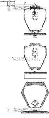 Triscan Bremsbelagsatz, Scheibenbremse [Hersteller-Nr. 811029045] für Audi, VW von TRISCAN