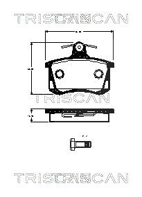 Triscan Bremsbelagsatz, Scheibenbremse [Hersteller-Nr. 811029070] für Audi von TRISCAN