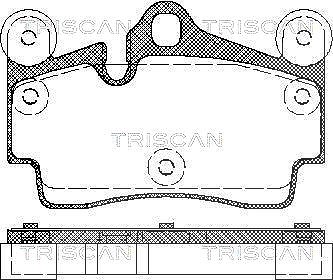 Triscan Bremsbelagsatz, Scheibenbremse [Hersteller-Nr. 811029050] für Audi, Porsche, VW von TRISCAN