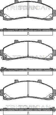 Triscan Bremsbelagsatz, Scheibenbremse [Hersteller-Nr. 811050009] für Ford Usa von TRISCAN