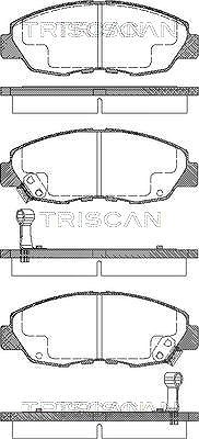 Triscan Bremsbelagsatz, Scheibenbremse [Hersteller-Nr. 811040972] für Honda von TRISCAN