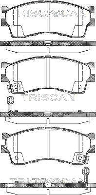 Triscan Bremsbelagsatz, Scheibenbremse [Hersteller-Nr. 811018008] für Kia von TRISCAN