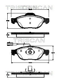 Triscan Bremsbelagsatz, Scheibenbremse [Hersteller-Nr. 811015039] für Alfa Romeo, Lancia von TRISCAN